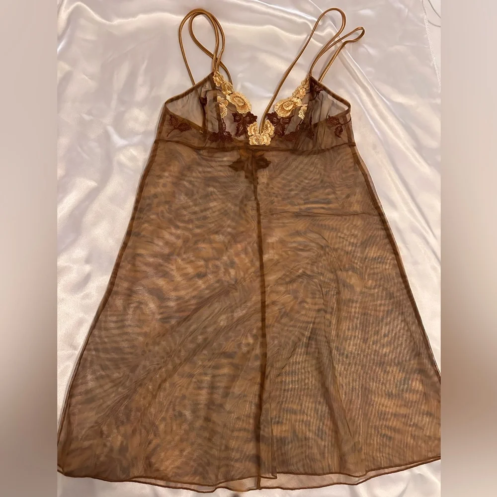 La Perla Vintage leopard sheer Chemise Set